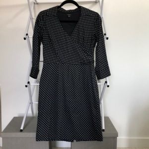 Navy polka dot dress